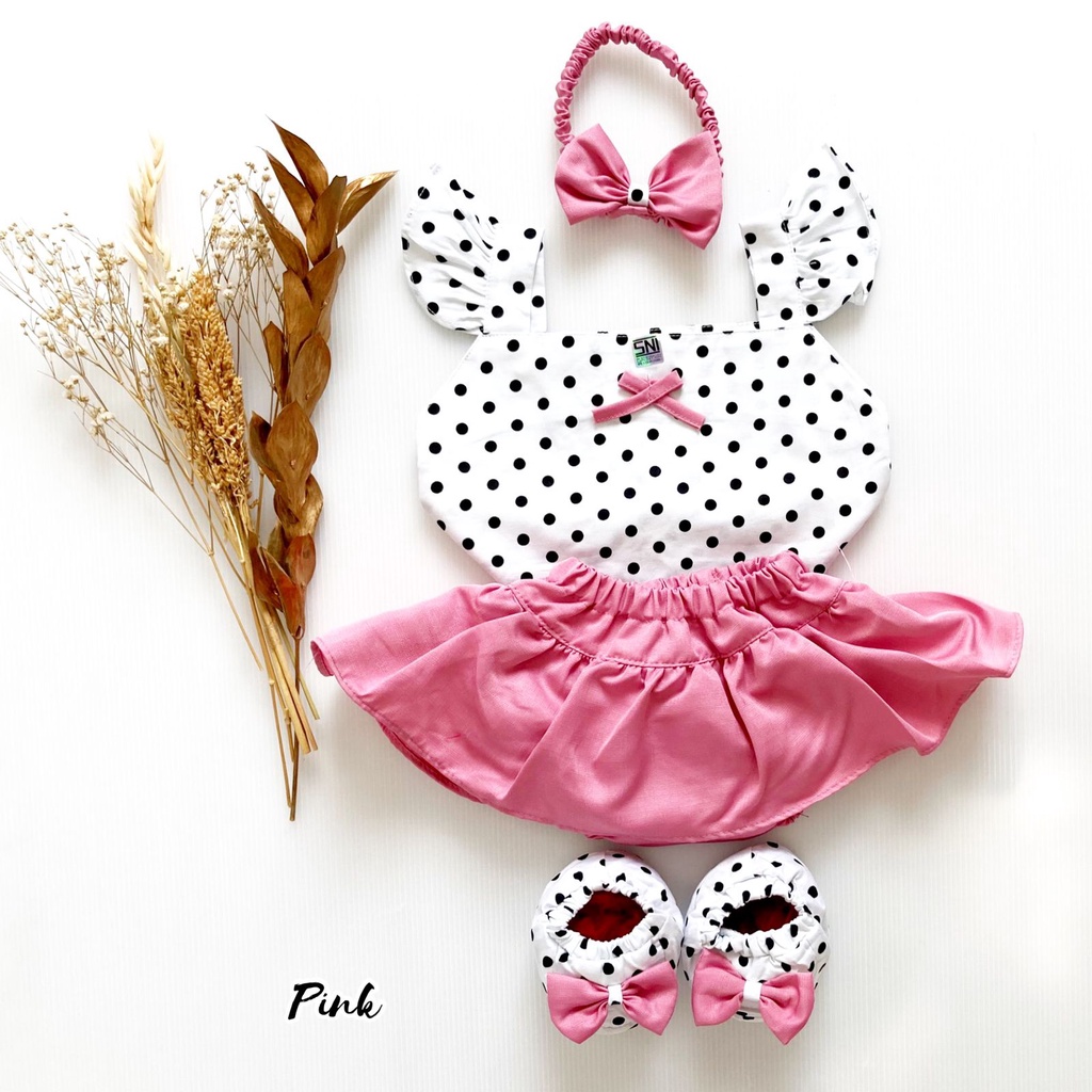 CORRY / SHANIKA overall / CLARA / GIANNA TALITHA Baju Setelan Jumper Rok Bunga Bandana Sepatu Pergi Lucu Fashion Anak Bayi Perempuan Cewek-3