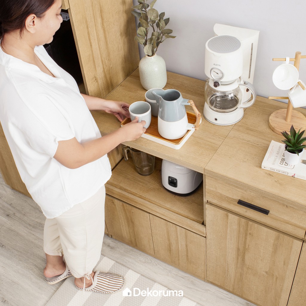 Dekoruma Kiva Small Cabinet - Lemari Kabinet Dapur Bawah 2 Pintu Minimalis-2