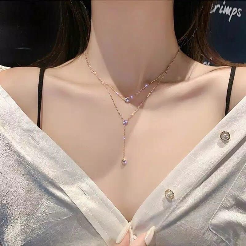 Kalung Titanium 3 Layer Premium Korea Style Fashion