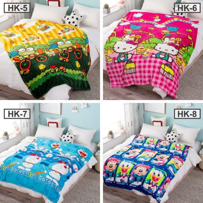 - Comforthomes - Hk - Selimut Bulu Karakter - Selimut Bulu Tebal - Sel