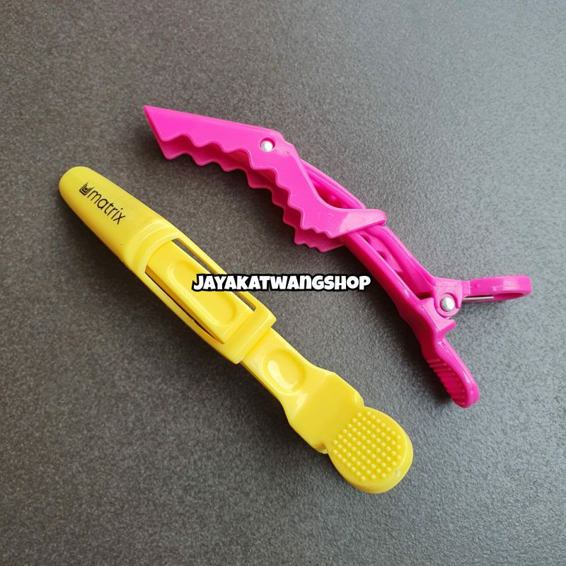 Isi 4pcs - Jepit Buaya MATRIX | Jepit Rambut Salon Crocodile Clip