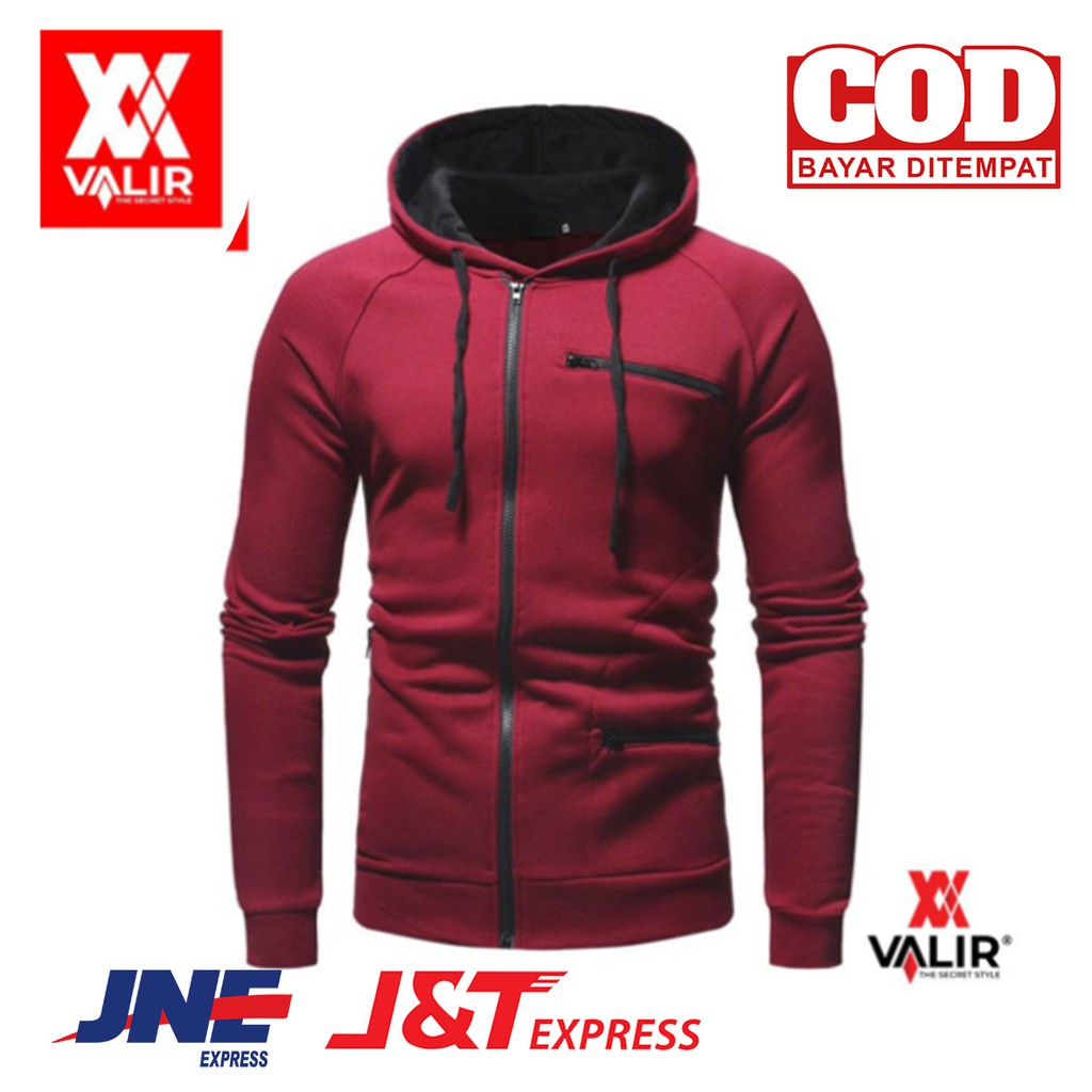 Jaket Pria Terbaru 2021 Distro Original King Calvin Warna Merah X VALIR