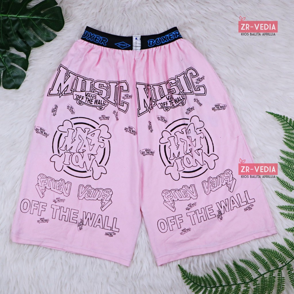 Celana Boxer Uk Dewasa / Pants Santai Kolor Motif Pendek Model Street Adem Pria Harian Outfit Laki