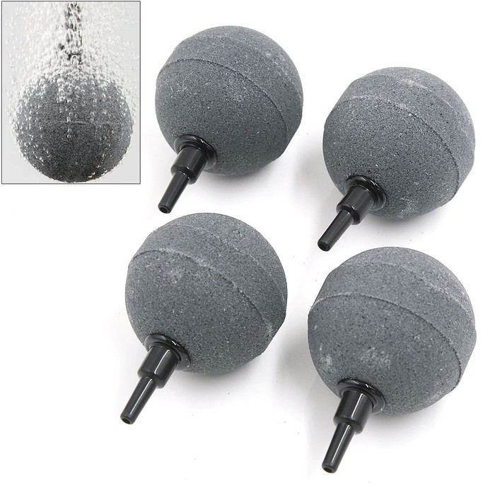 AIRSTONE JUMBO 5 cm Abu Abu Batu Aerator Air Stone Bulat Aquarium