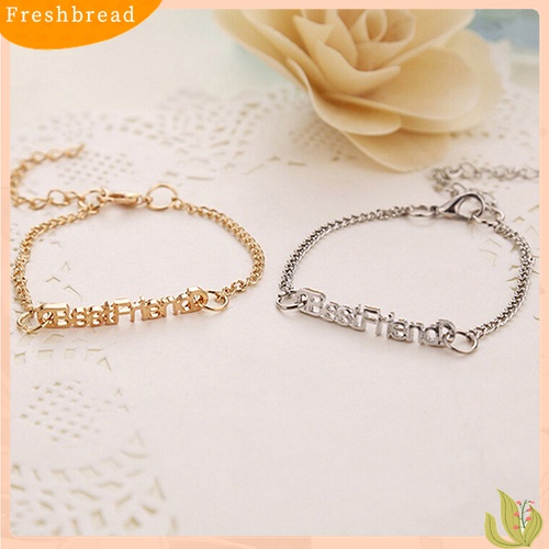 [Fresh] Unisex Fashion Letters Friendship Chain Bracelet Jewelry Gifts for Best Friend