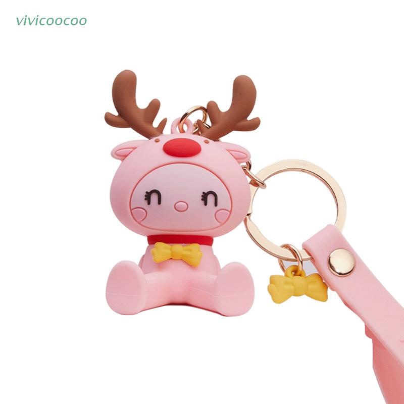 Vivi Stand Holder / Dudukan Ponsel Desain Rusa Kartun Kreatif Serbaguna Dengan Tali Lanyard