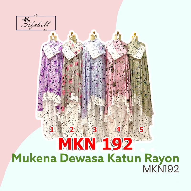 Mukena Dewasa Jumbo Katun Rayon Mukena Wanita Motif Kupu Kupu Alat Sholat MKN192