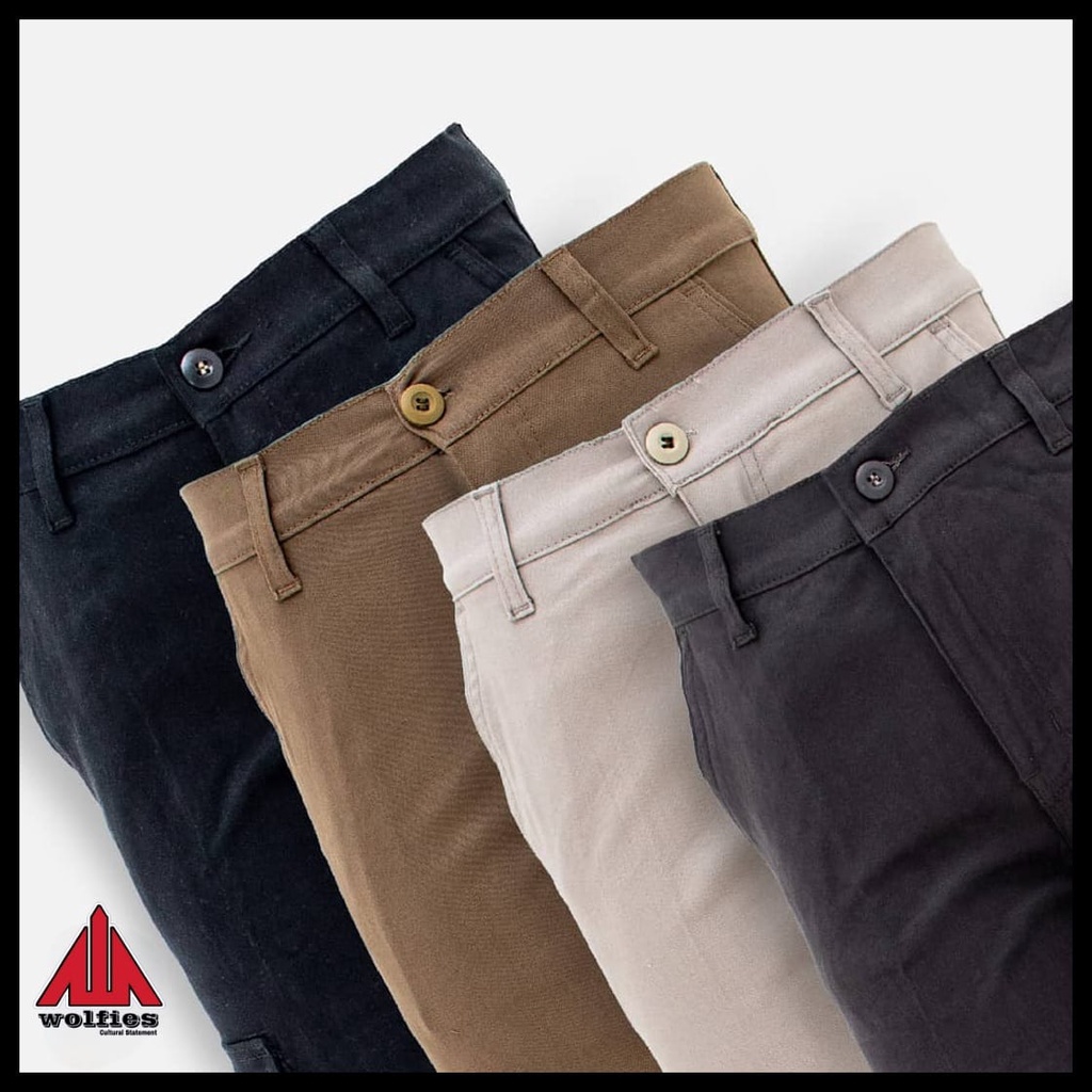 CELANA PRIA CHINO Slim fit Panjang Kerja kantor Santai Liburan Cowok Gentleman Boy Skinnyhtytth