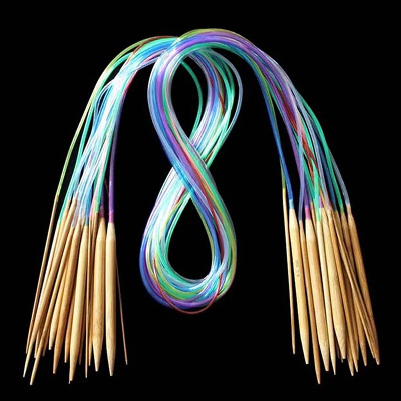 circular knitting needle bambu/ jarum knit bambu multicolour tube 120cm