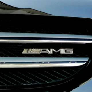 AMG logo emblem untuk  grill Mercedes Benz universal chrome  