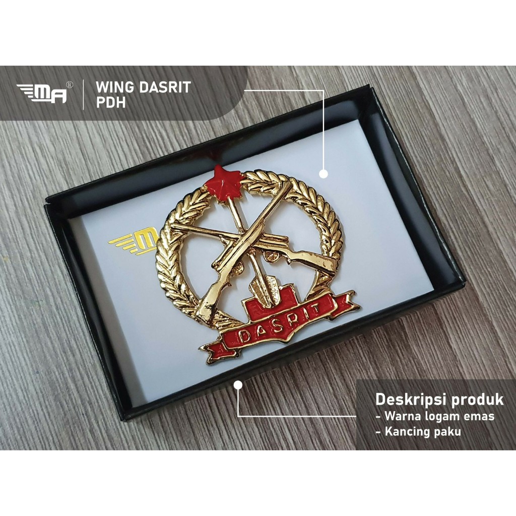 Brivet Wing Darsit PDH TNI AD Militer Brivet Pin Wing