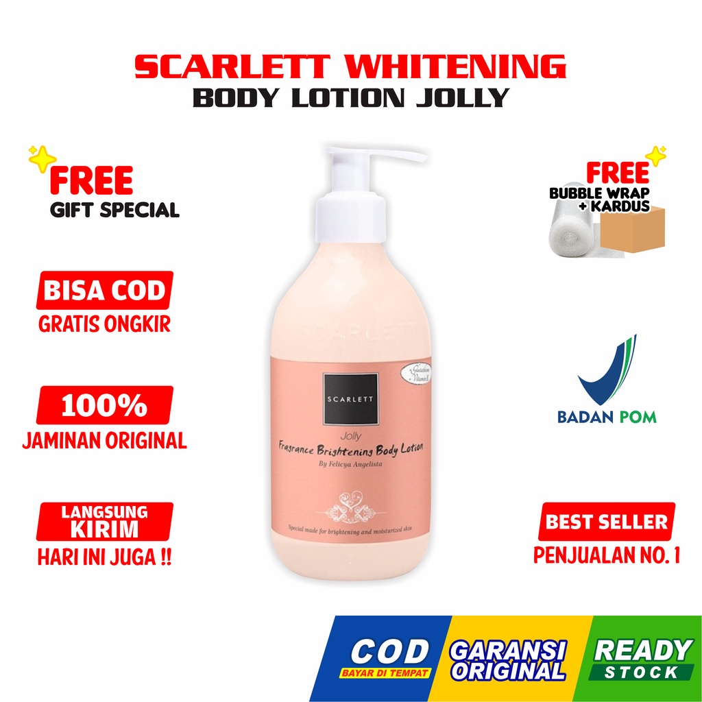 SCARLETT WHITENING BODY LOTION JOLLY [NEW PRODUCT] 100% ORIGINAL BPOM BY FELICYA ANGELISTA