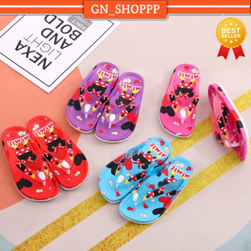 Sandal Anak Perempuan Import | Sandal Jepit Mickey Mouse 2022