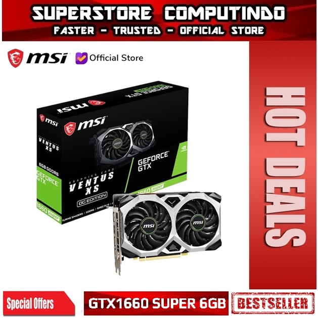 VGA MSI GeForce GTX 1660 SUPER VENTUS XS OC 6GB DDR6