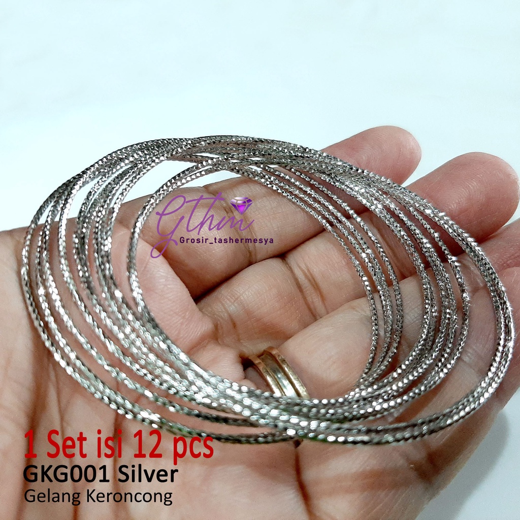 Gelang tangan wanita  Keroncong Emas set 12 GKG001