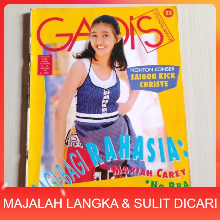 Majalah GADIS No.23 Sep 1994 EGIDIA SAFITRI (RARE ITEM) Langka