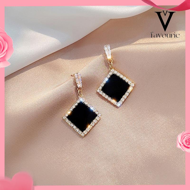 [COD]S925 Silver Needle Earrings Temperamen Fashion Kepribadian Anting Geometris Anting Wanita-FA