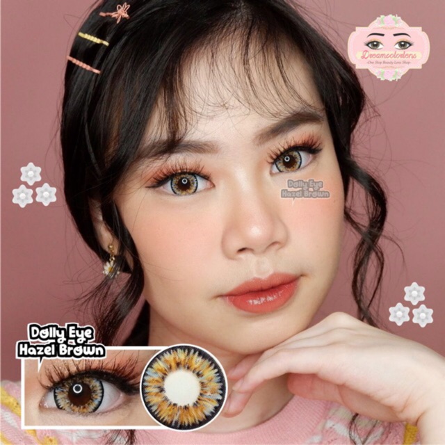 Softlens The Dolly Eye Hazel Brown / Coklat Normal Minus Beda Minus