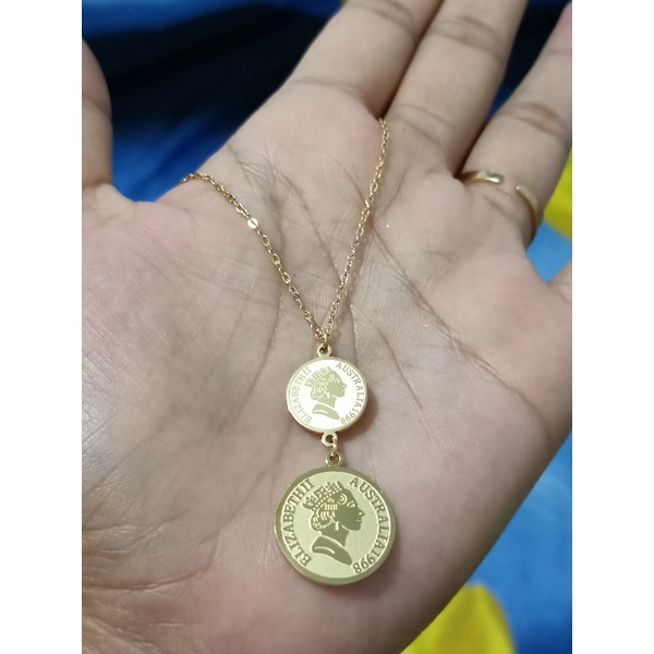 Kalung replika emas 24k bahan titanium,tidak luntur,aman dipake mandi,cocok buat yg alergi ke xuping