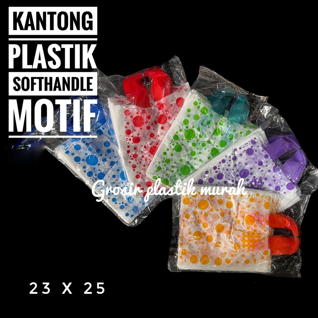 

[GPM || SOFT HANDLE MOTIF 23 x 25] KANTONG PLASTIK SOFTHANDLE MOTIF ISI 50