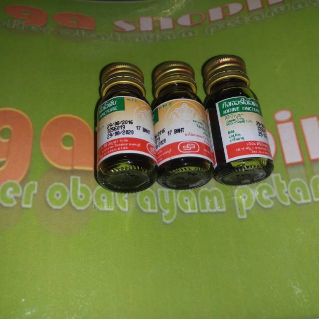 yodine tincture idine obat ayam turun dara tedun rambat beriberi