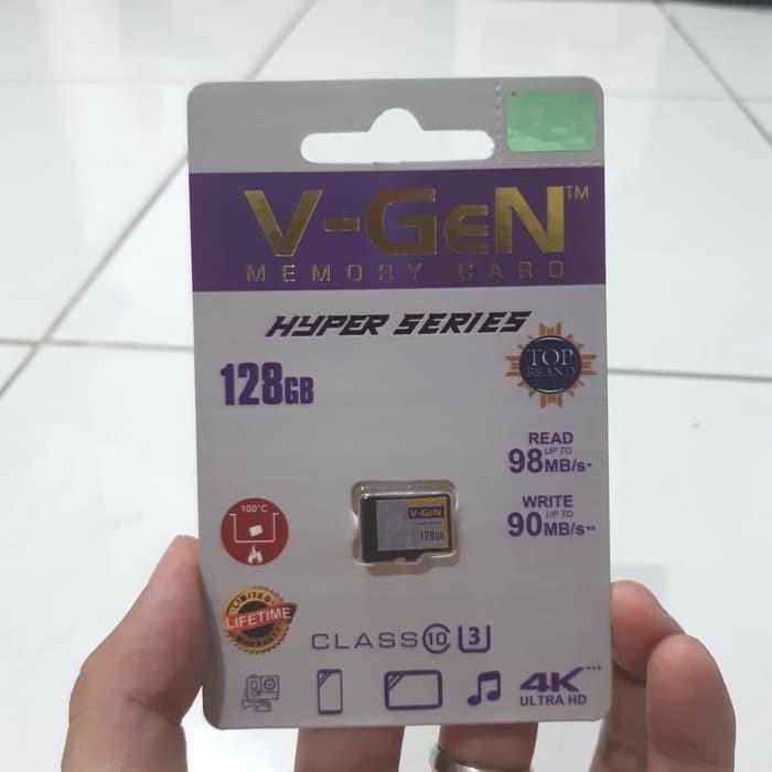 Memory Card Micro SD V-Gen Hyper Series 128gb Original