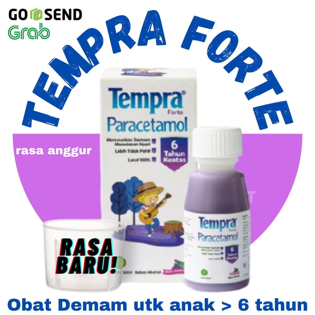 BARU Tempra Forte Sirup Anak Rasa Anggur 30 ml Obat Demam Anak 6 tahun 7 tahun Obat Panas Anak Obat 