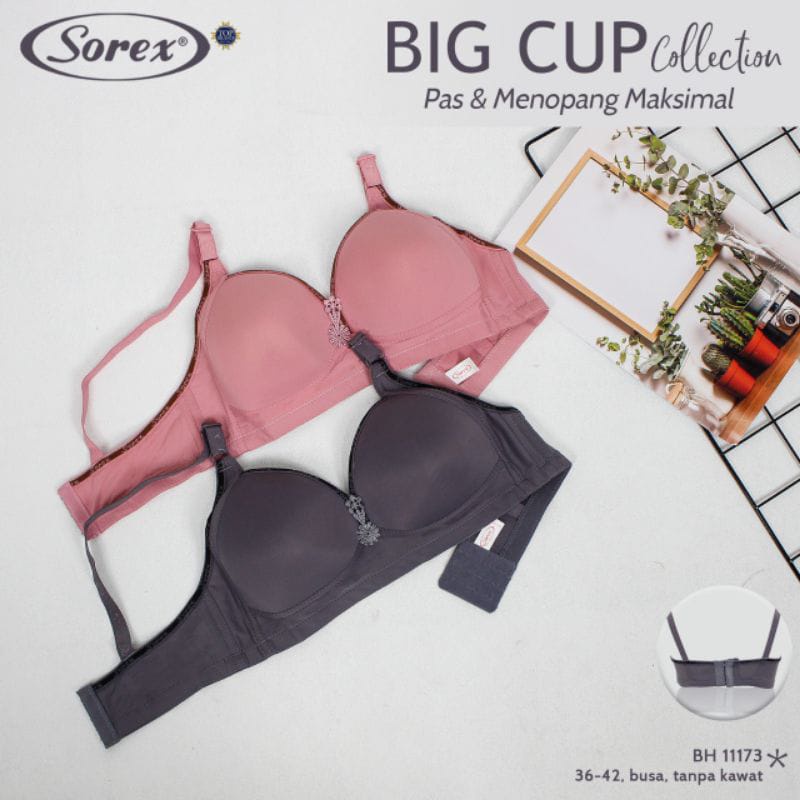 Bh Bra Sorex 11173 (Cup B ke C) Licin | Bra Busa Tipis Tanpa Kawat |kx