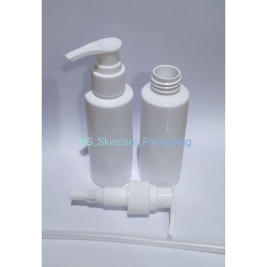 Botol pump 100ml RF putih / bening