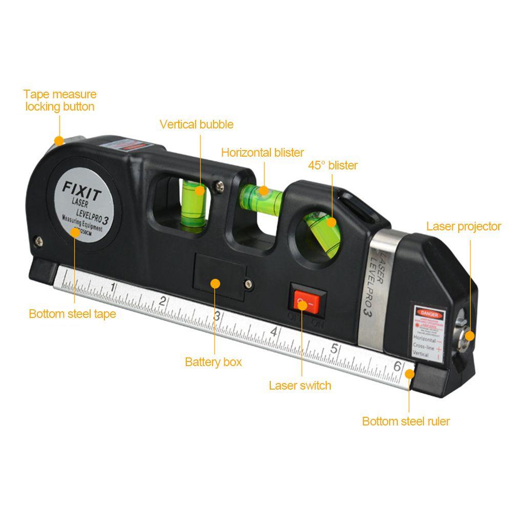 Solighter Level Horizon Infrared Measure Level Metric Rulers Alat Ukur