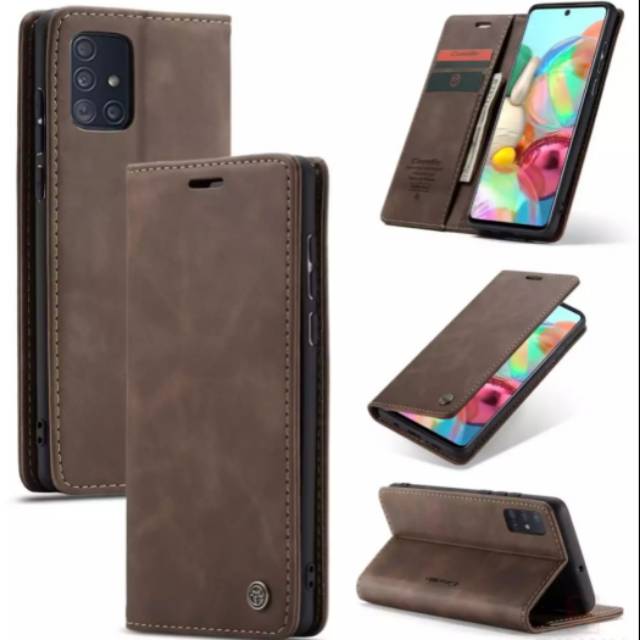 Samsung Galaxy A51 2020 / A71 2020  / M51  Flip Cover CaseMe Original Wallet Leather Standing Case Sarung Dompet Kulit Casing HP