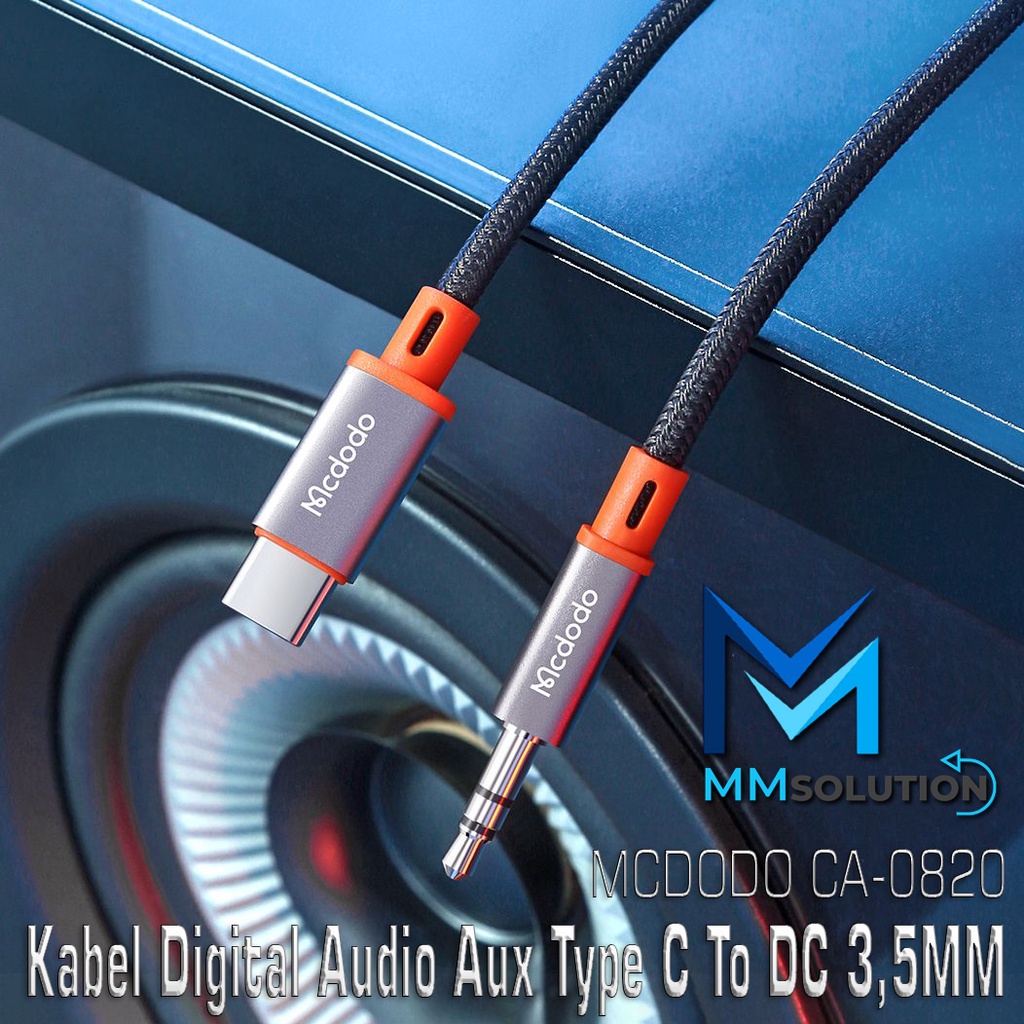 MCDODO CA-0820 Kabel AUX Type C To DC 3.5MM Premium Audio Stereo