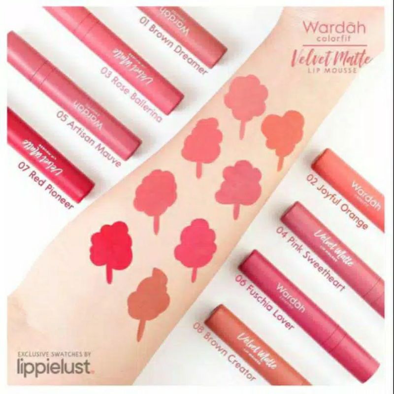 Wardah Velvet Matte Lip Mousse/ Wardah Velvet lipcream