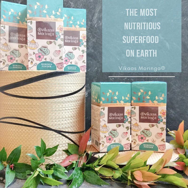 

VIKAAS MORINGA Daun Kelor Powder/Bubuk herbal anti oksidan dll