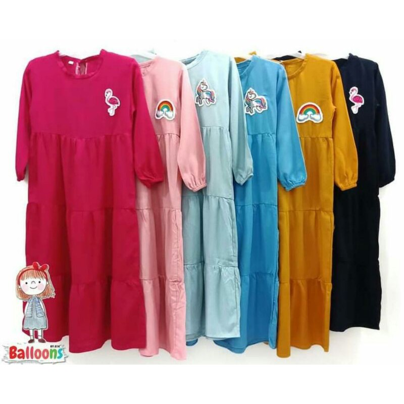 Gamis Kaos Anak Perempuan umur 2 tahun 4 tahun 6 tahun 8 tahun 10 tahun Gamis Kaos Anak Terbaru 2021