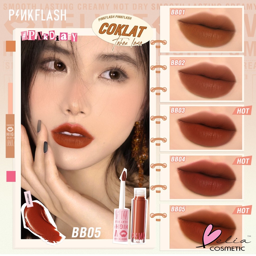 ❤ BELIA ❤ PINKFLASH Silky Velvet Lip Cream | Lipcream | Lipstick | PinkDiary Pink Flash | BPOM PF-L04