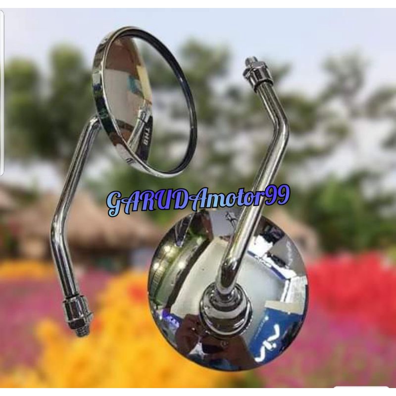 SPION BULAT RETRO DRAT HONDA 14 CROM KWALITAS BAGUS.UNIVERSAL MOTOR METIK MANUAL HONDA JAPSTYLE TIGE