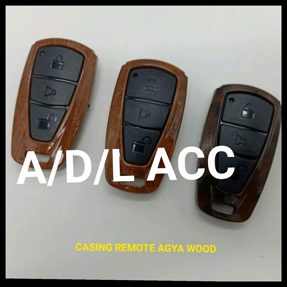 casing kasing kunci remote mobil Toyota Agya / DAIHATSU Ayla / wigo motif kayu Wood