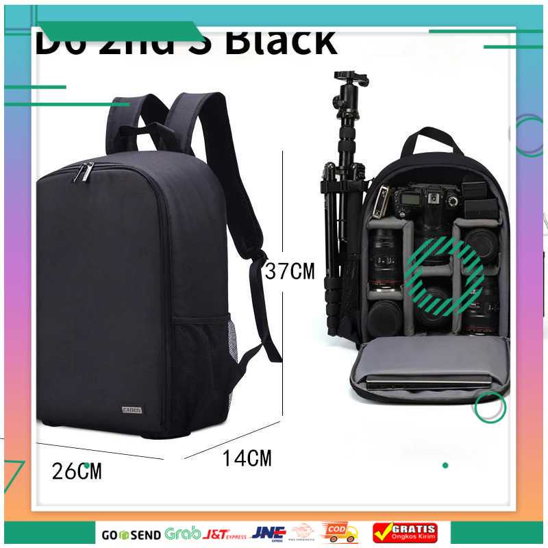 (BISA COD) FTIHSHPCADEN Tas Ransel Kamera DSLR Anti Air Shockproof - CAD06