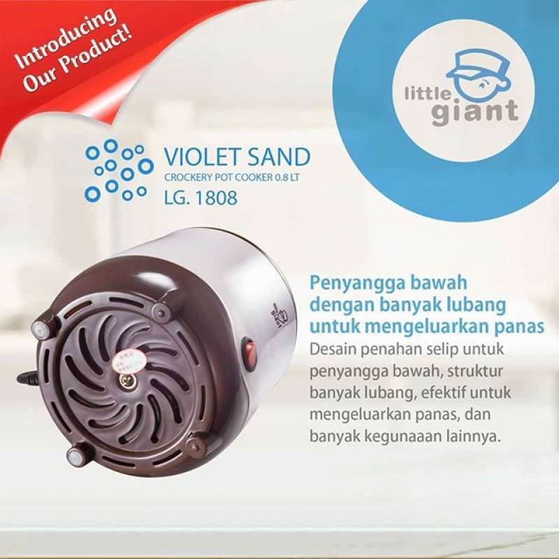 Little Giant Violet Sand Crockery Pot Cooker 0,8 lt LG 1808