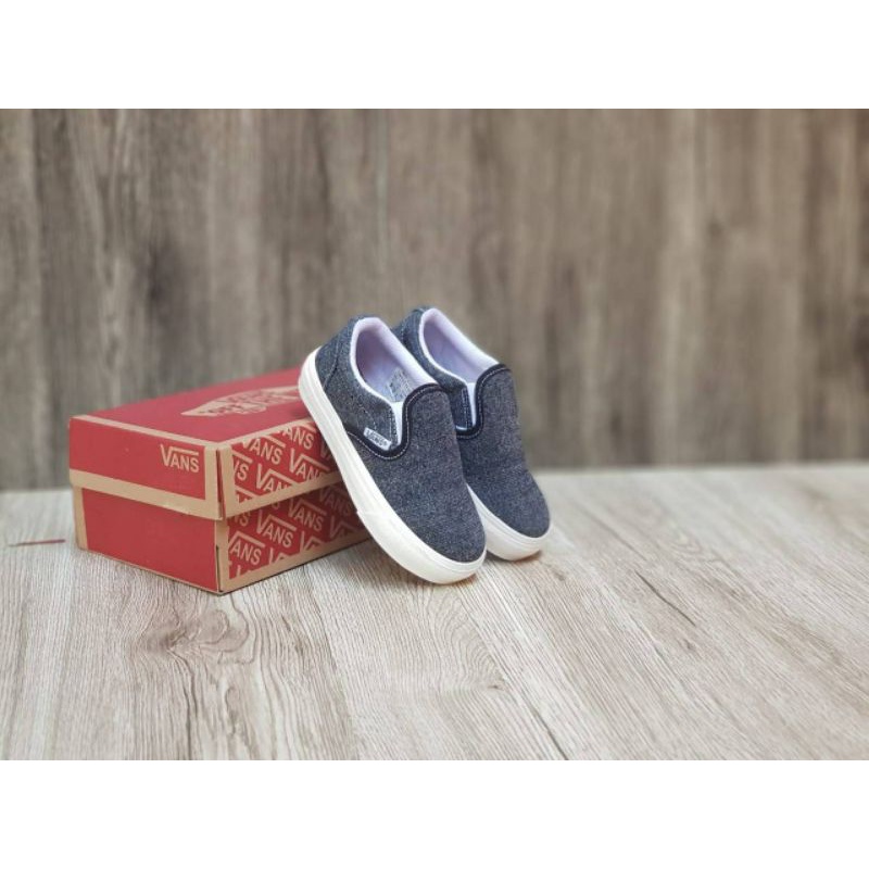 Sepatu Anak Vans Slip On Grey Size 21 - 35 Premium Quality