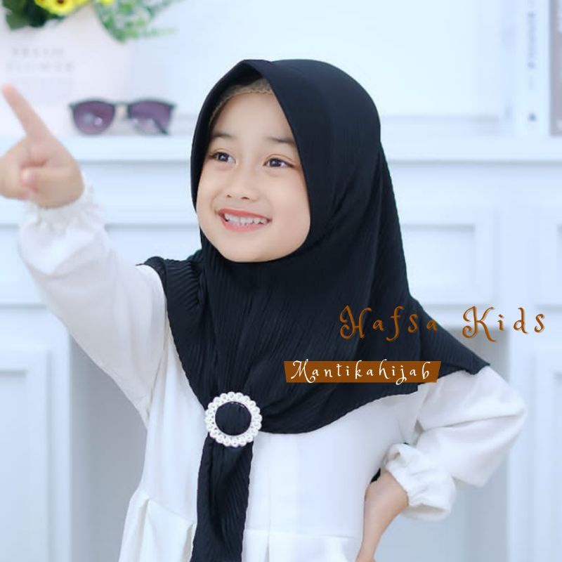 HIJAB JILBAB KERUDUNG BERGO PLISKET ANAK PREMIUM ANAK SD ANAK TK UMUR 5/10