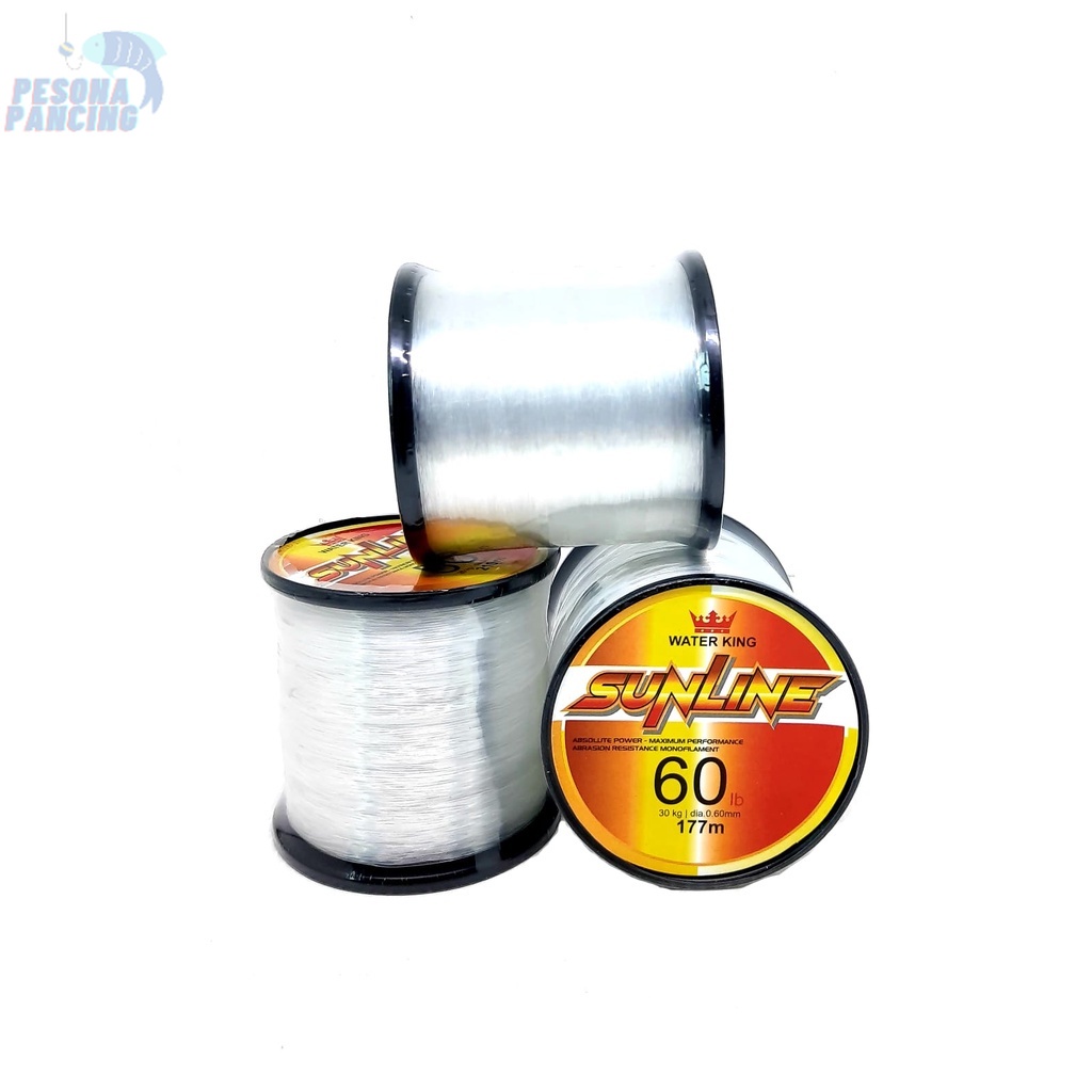 SENAR PANCING  WATER KING SUNLINE  WARNA CLEAR CEPAT TENGGELAM SPOOL 1/8 UKURAN 0.18MM - 0.65MM