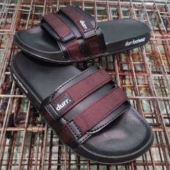 Sandal Slippers Unisex Anti Licin Sandal Slide Original Sandal Canvas Durr 2 Flip Flop Strap Maroon