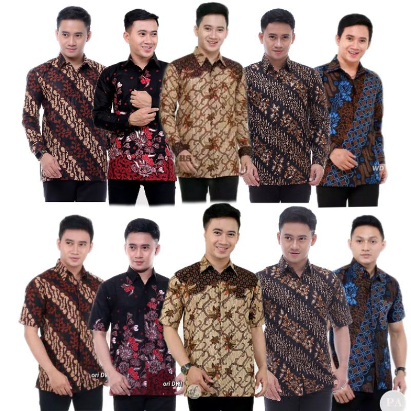 Produsen Bswart Batik Hrb026 Kenongo  Hem Pendek Padi Pekalongan M L Xl Batik LEn06YfDrXodz