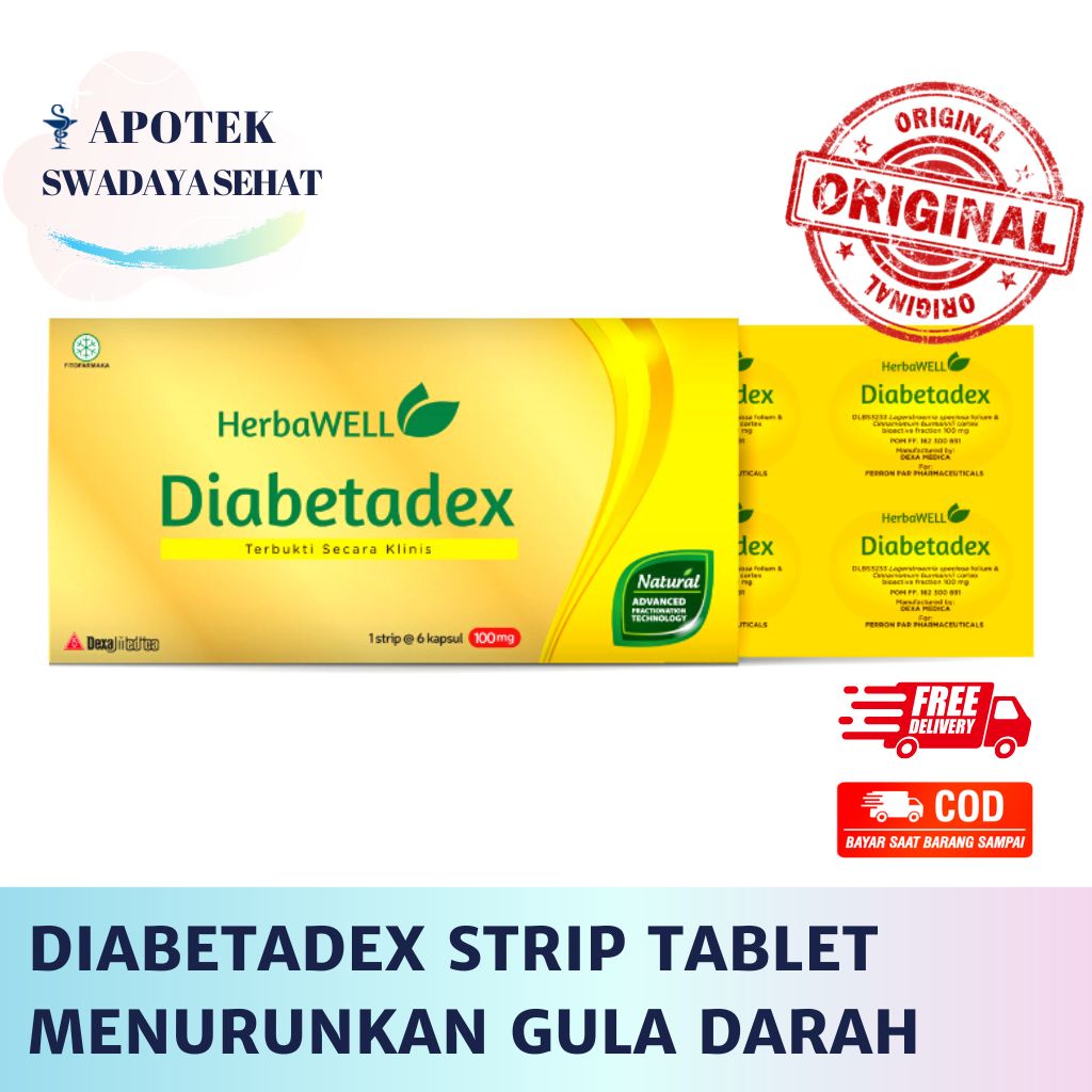 DIABETADEX STRIP TABLET - Menurunkan Kadar Gula Darah DM Diabet Diabetes