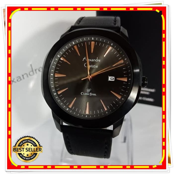 ALEXANDRE CHRISTIE AC 8587 PRIA FULL BLACK LEATHER BLACK ORIGINAL