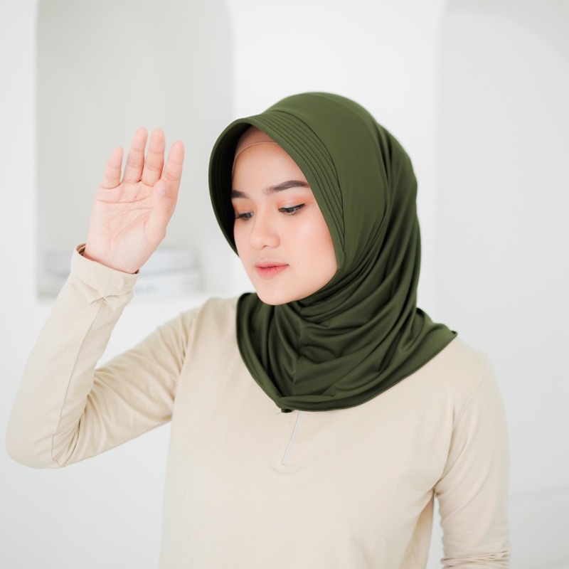 Gianina Hijab Bergo Sport-Army