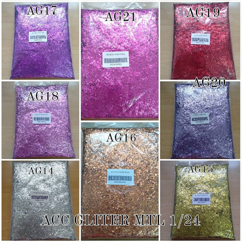 GLITER / SERBUK GLITER / BUBUK GLITER / GLITER POWDER / ACC GLITER 1/24 500G M (METALIK)