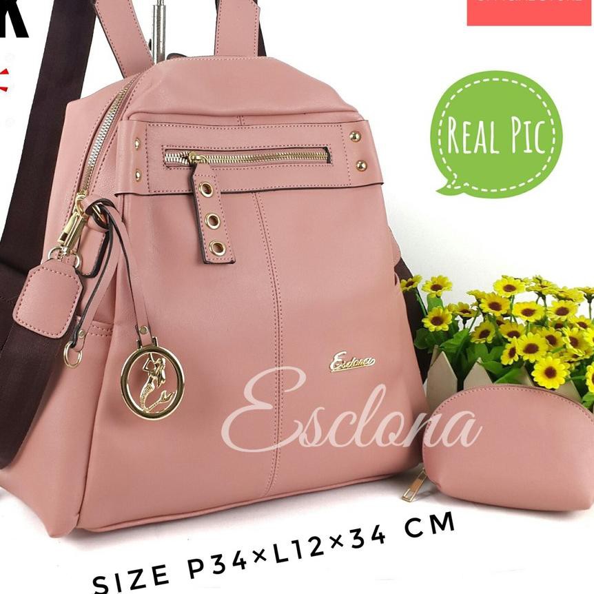★ TAS RANSEL WANITA ESCLONA 018 BACKPACK WOMEN BAG TAS WANITA PREMIUM TAS BATAM SUPER TAS GENDONG S2